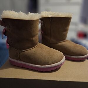 UGG Tan and Pink Kids Boots